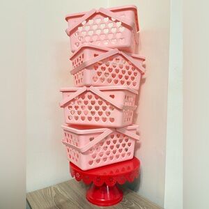 Target Bullseye Playground Valentines Day Pink Heart Baskets